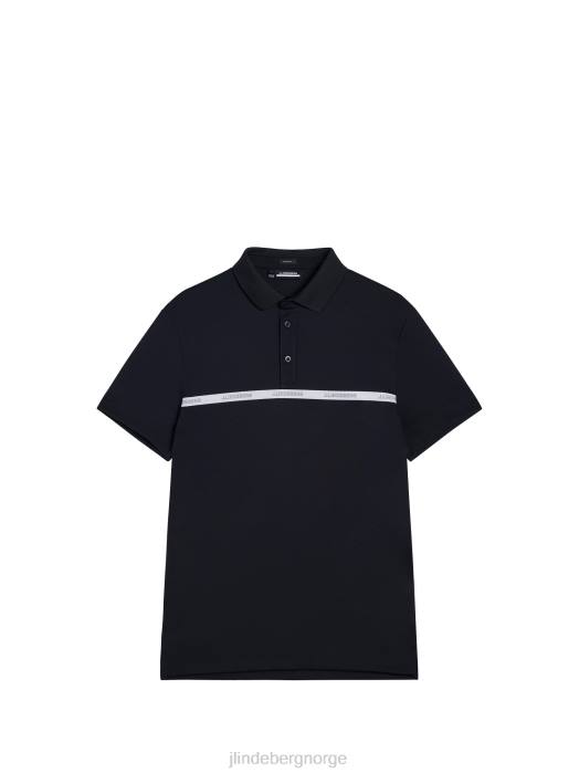 J.Lindeberg menn chad slim polo svart klær F864209