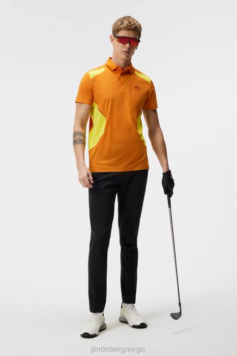 J.Lindeberg menn chris polo russet oransje klær F864333