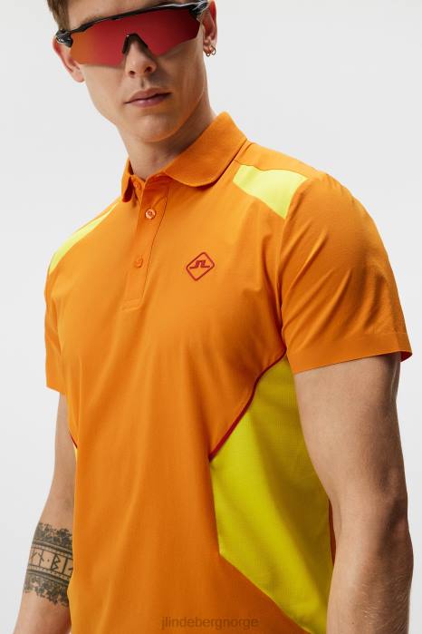 J.Lindeberg menn chris polo russet oransje klær F864333
