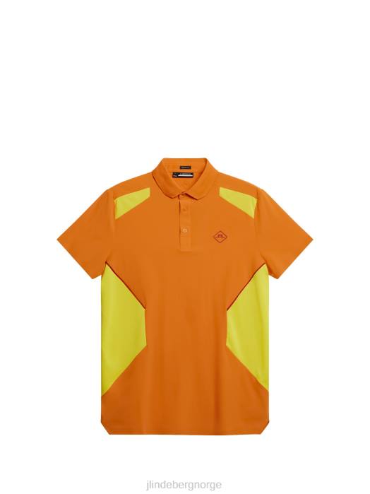 J.Lindeberg menn chris polo russet oransje klær F864333