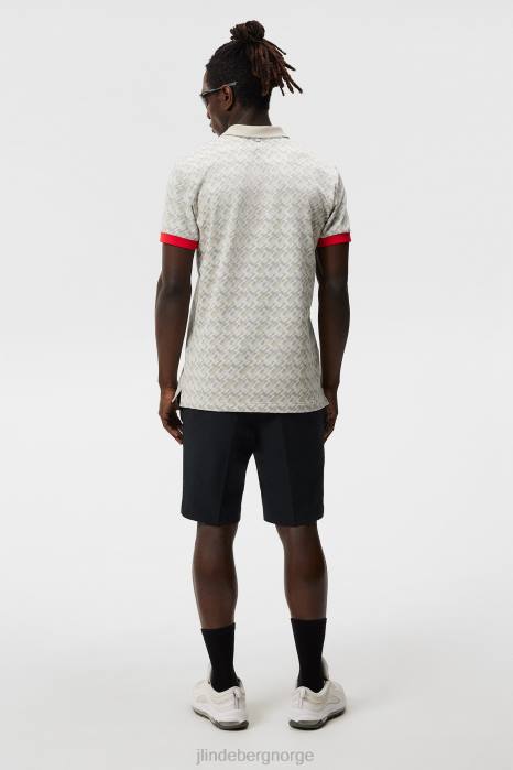 J.Lindeberg menn femi polo mikrobro grå klær F864109