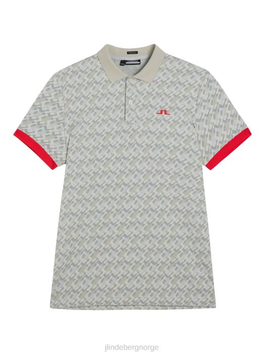 J.Lindeberg menn femi polo mikrobro grå klær F864109