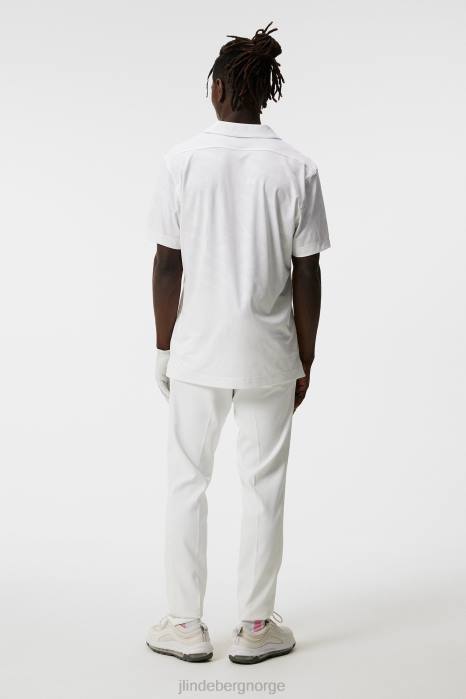 J.Lindeberg menn feriested avslappet polo hvit klær F864152