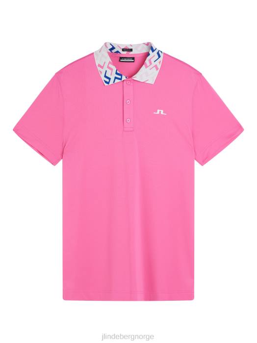 J.Lindeberg menn glen polo azalea rosa klær F864155