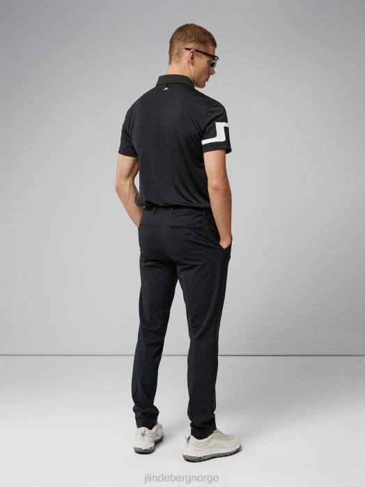 J.Lindeberg menn heath golfpolo svart klær F864348