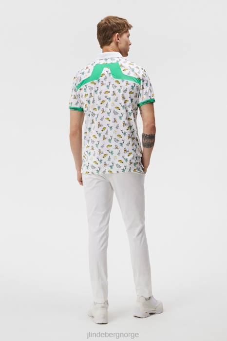 J.Lindeberg menn kv nyc golfpolo hvit klær F864199