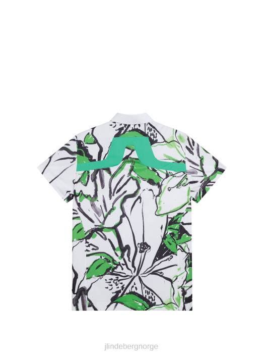 J.Lindeberg menn kv tur golfpolo hvit klær F864190