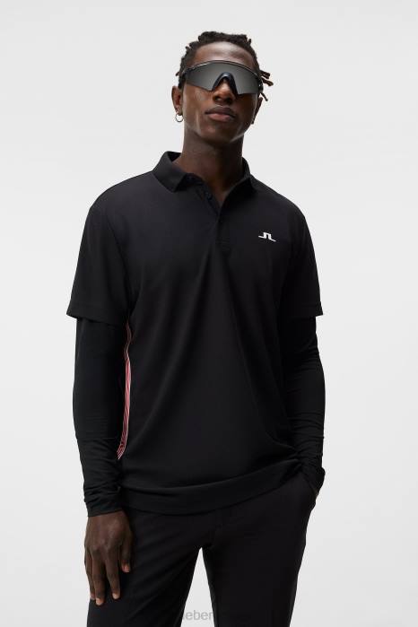 J.Lindeberg menn liam polo svart klær F86473