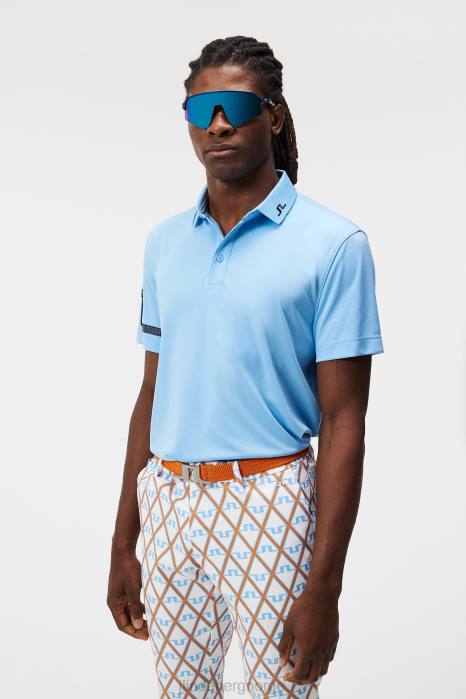 J.Lindeberg menn lyngpolo liten gutt blå klær F864124