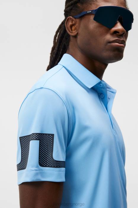 J.Lindeberg menn lyngpolo liten gutt blå klær F864124