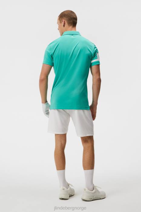 J.Lindeberg menn lyngpolo lys aqua klær F864143