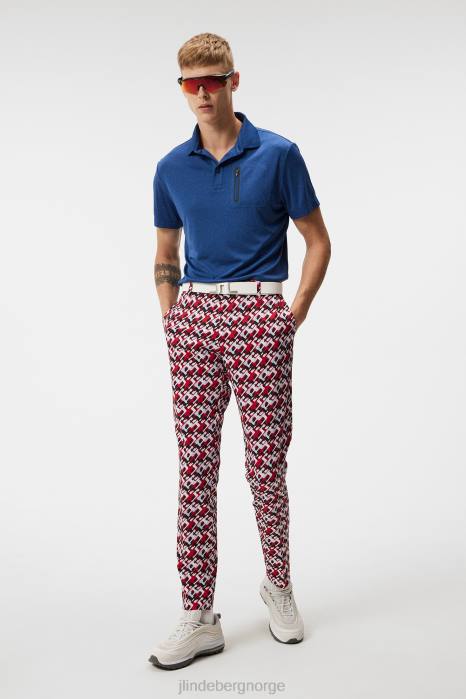 J.Lindeberg menn maks polo eiendom blå melange klær F86445