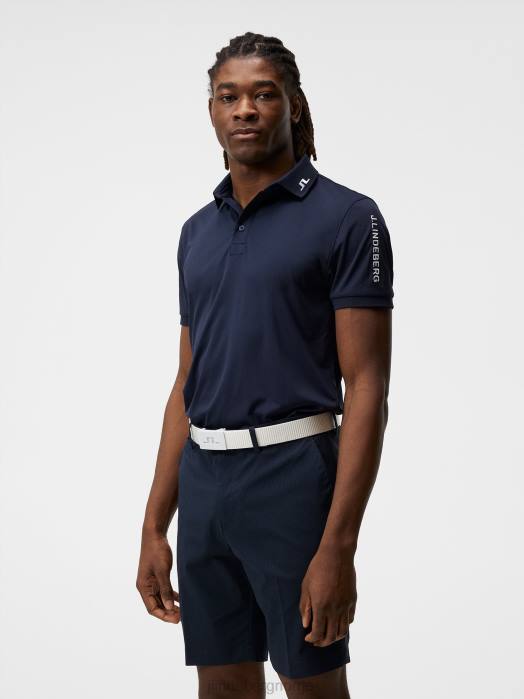 J.Lindeberg menn tour tech regular fit golfpolo marinen klær F864347
