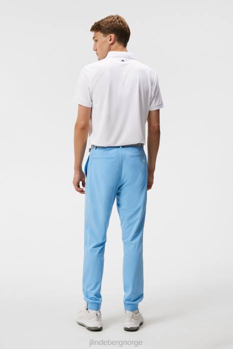 J.Lindeberg menn tour tech slim polo hvit klær F86491