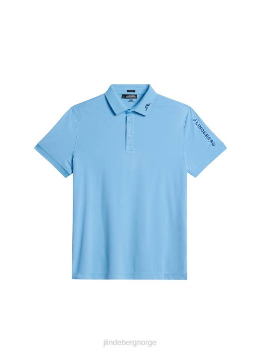 J.Lindeberg menn tour tech slim polo liten gutt blå klær F86490