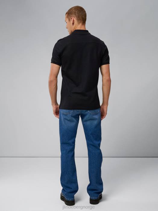 J.Lindeberg menn troy pique polo svart klær F864343