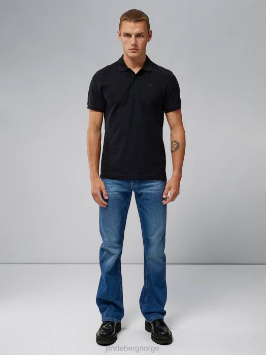 J.Lindeberg menn troy pique polo svart klær F864343
