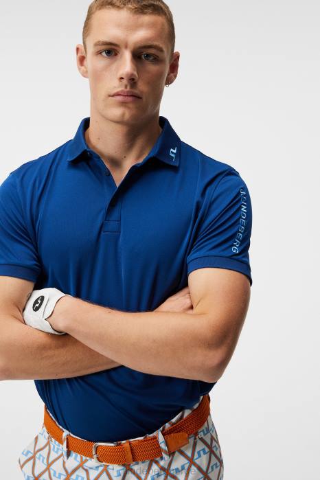 J.Lindeberg menn tur tech polo eiendom blå klær F86457