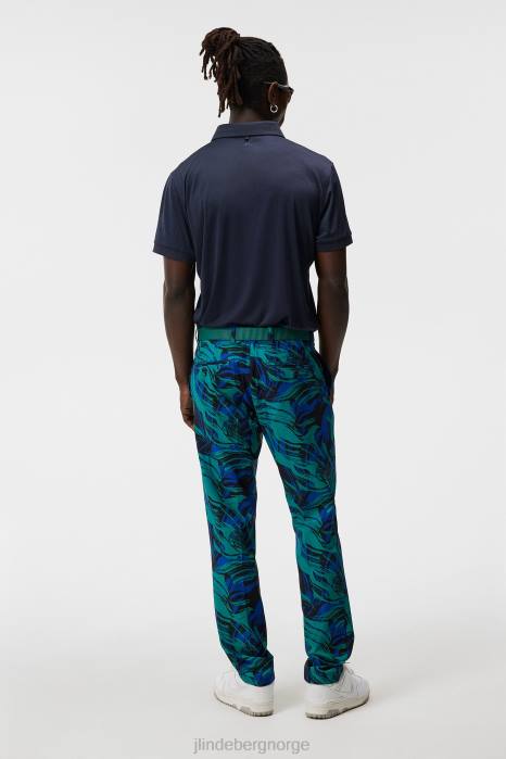 J.Lindeberg menn tur tech polo marine melange klær F86460