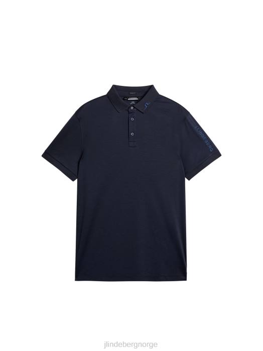 J.Lindeberg menn tur tech polo marine melange klær F86460