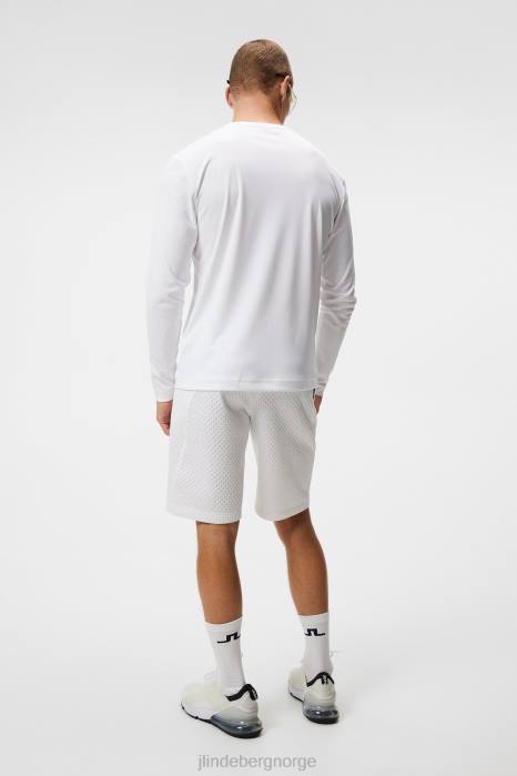 J.Lindeberg menn ade langermet t-skjorte hvit klær F864159