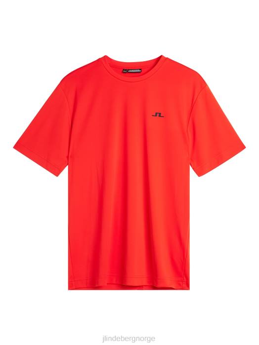 J.Lindeberg menn ade t-skjorte ildrød klær F864171