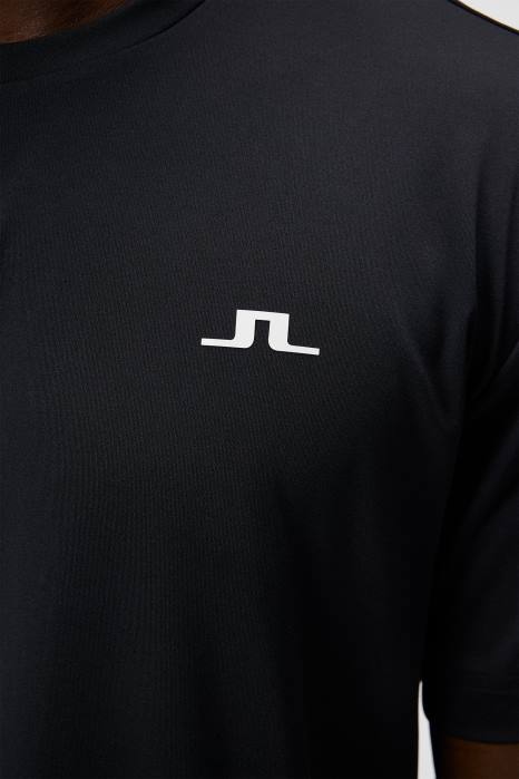 J.Lindeberg menn ade t-skjorte svart klær F86410