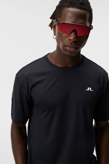 J.Lindeberg menn ade t-skjorte svart klær F86410