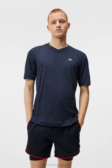 J.Lindeberg menn aktiv t-skjorte marinen klær F864174