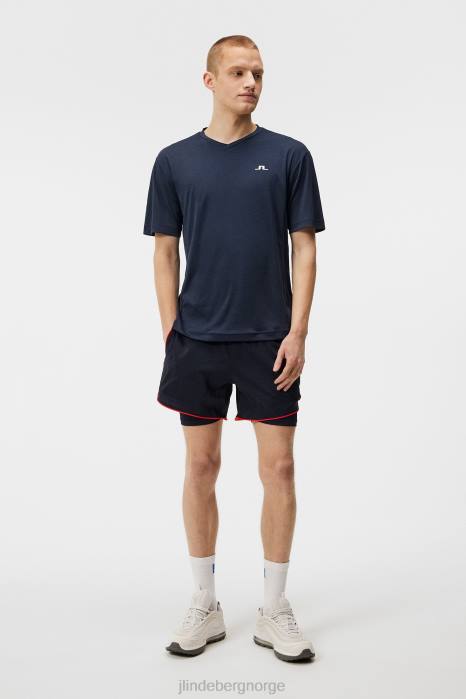 J.Lindeberg menn aktiv t-skjorte marinen klær F864174