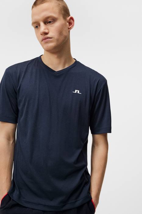 J.Lindeberg menn aktiv t-skjorte marinen klær F864174