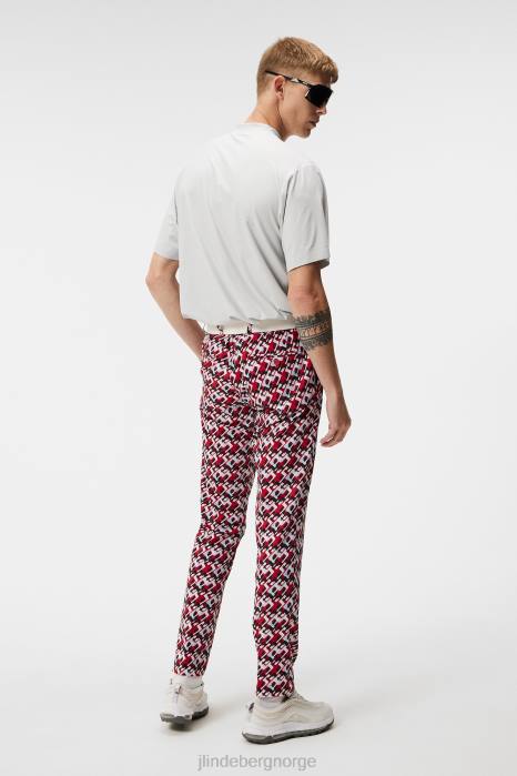 J.Lindeberg menn alf t-skjorte lys grå melange klær F86467