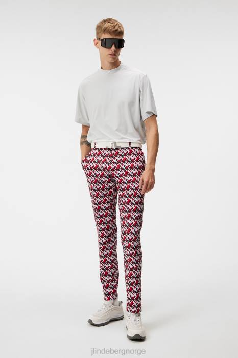 J.Lindeberg menn alf t-skjorte lys grå melange klær F86467