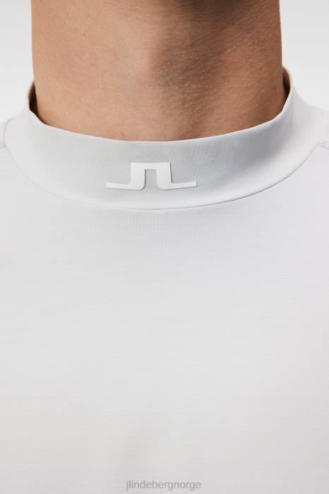 J.Lindeberg menn alf t-skjorte lys grå melange klær F86467