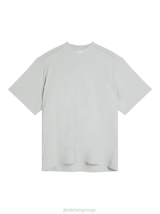 J.Lindeberg menn alf t-skjorte lys grå melange klær F86467