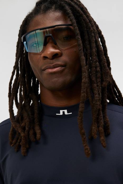 J.Lindeberg menn alf t-skjorte marine melange klær F86468