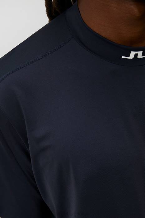 J.Lindeberg menn alf t-skjorte marine melange klær F86468