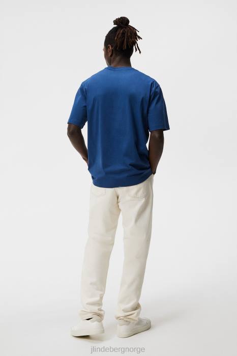 J.Lindeberg menn alfa t-skjorte eiendom blå klær F8642