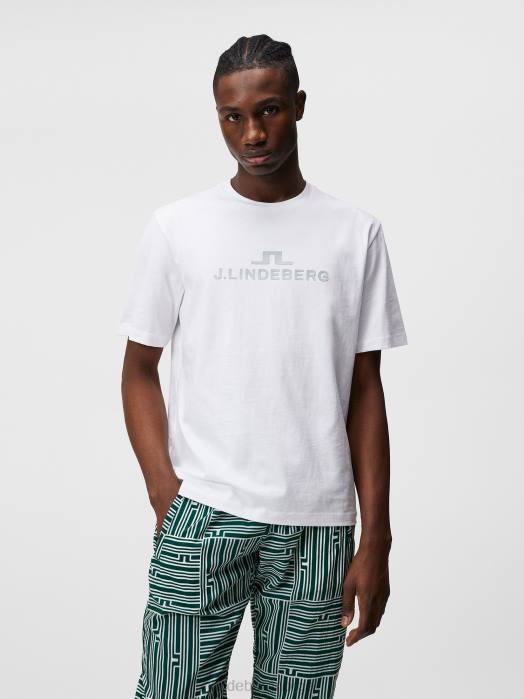 J.Lindeberg menn alfa t-skjorte hvit klær F864179