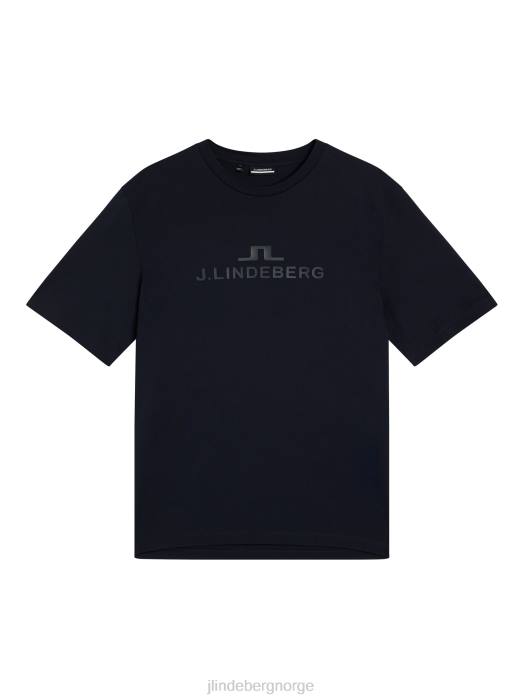 J.Lindeberg menn alfa t-skjorte marinen klær F864178