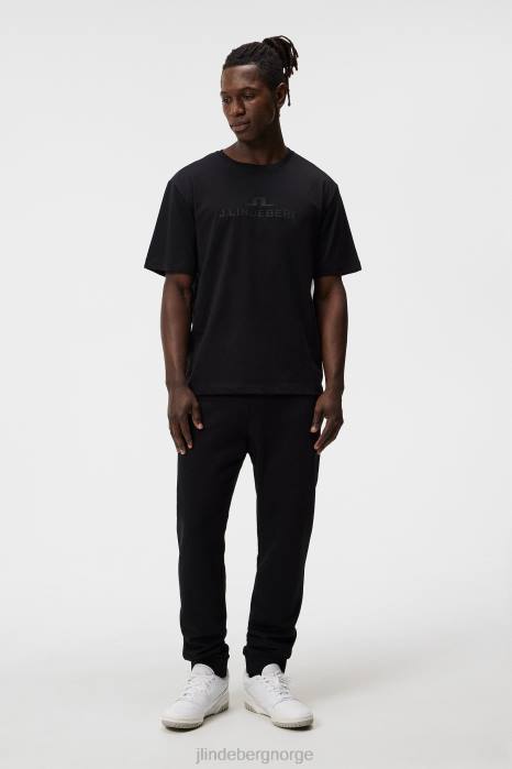 J.Lindeberg menn alfa t-skjorte svart klær F8643