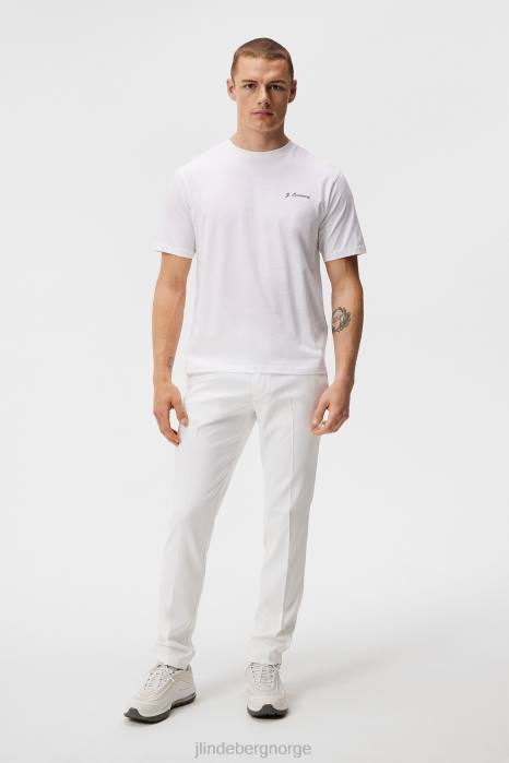 J.Lindeberg menn dale t-skjorte hvit klær F864187