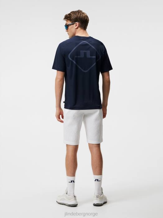J.Lindeberg menn diamant t-skjorte marinen klær F864172