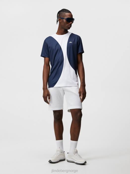 J.Lindeberg menn store flekker tee hvit klær F864181