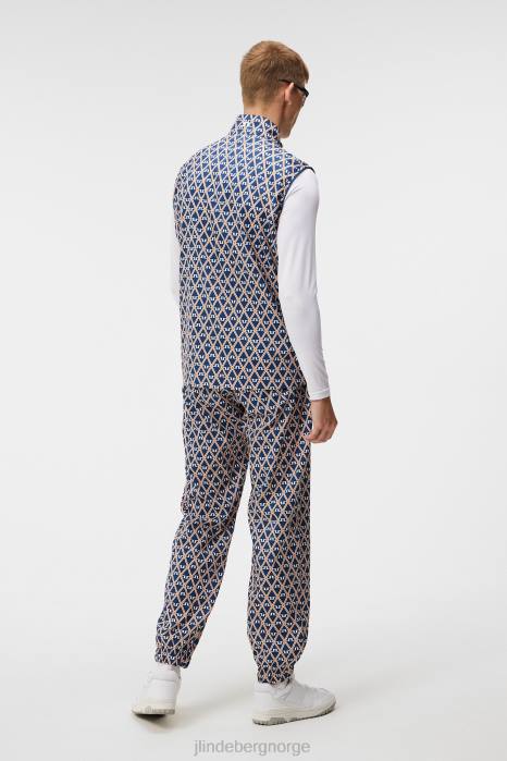 J.Lindeberg menn ask lett pakkbar printvest eiendom blå diamant klær F864679