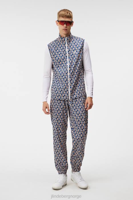 J.Lindeberg menn ask lett pakkbar printvest eiendom blå diamant klær F864679