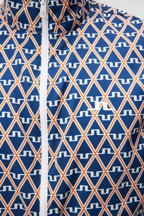 J.Lindeberg menn ask lett pakkbar printvest eiendom blå diamant klær F864679