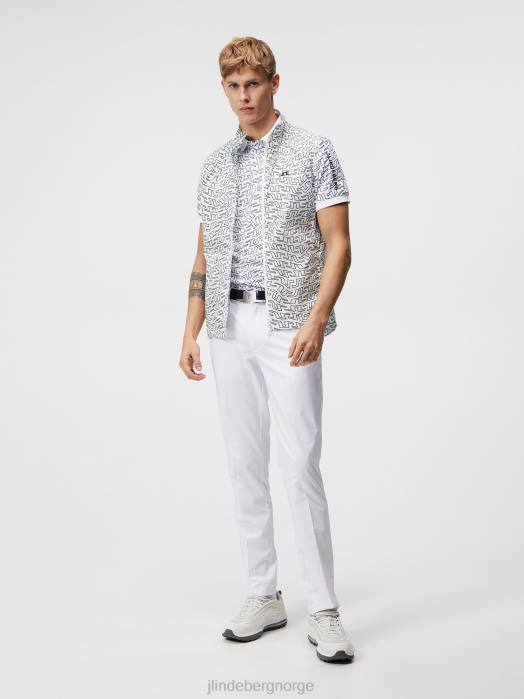 J.Lindeberg menn ask lett pakkbar printvest hvit brosvirvel klær F864703