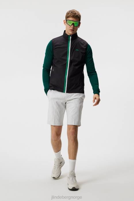 J.Lindeberg menn ask lett pakkbar vest svart klær F864707