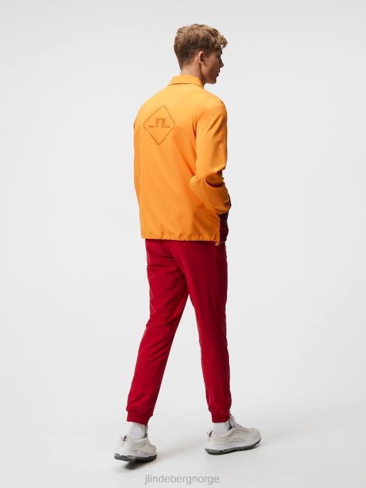 J.Lindeberg menn diamant coach jakke russet oransje klær F864729